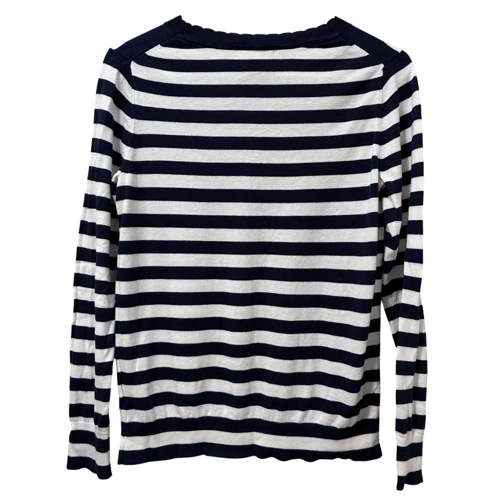 Banana Republic Long Sleeve Sweater Navy/White Small - Picture 2 of 6